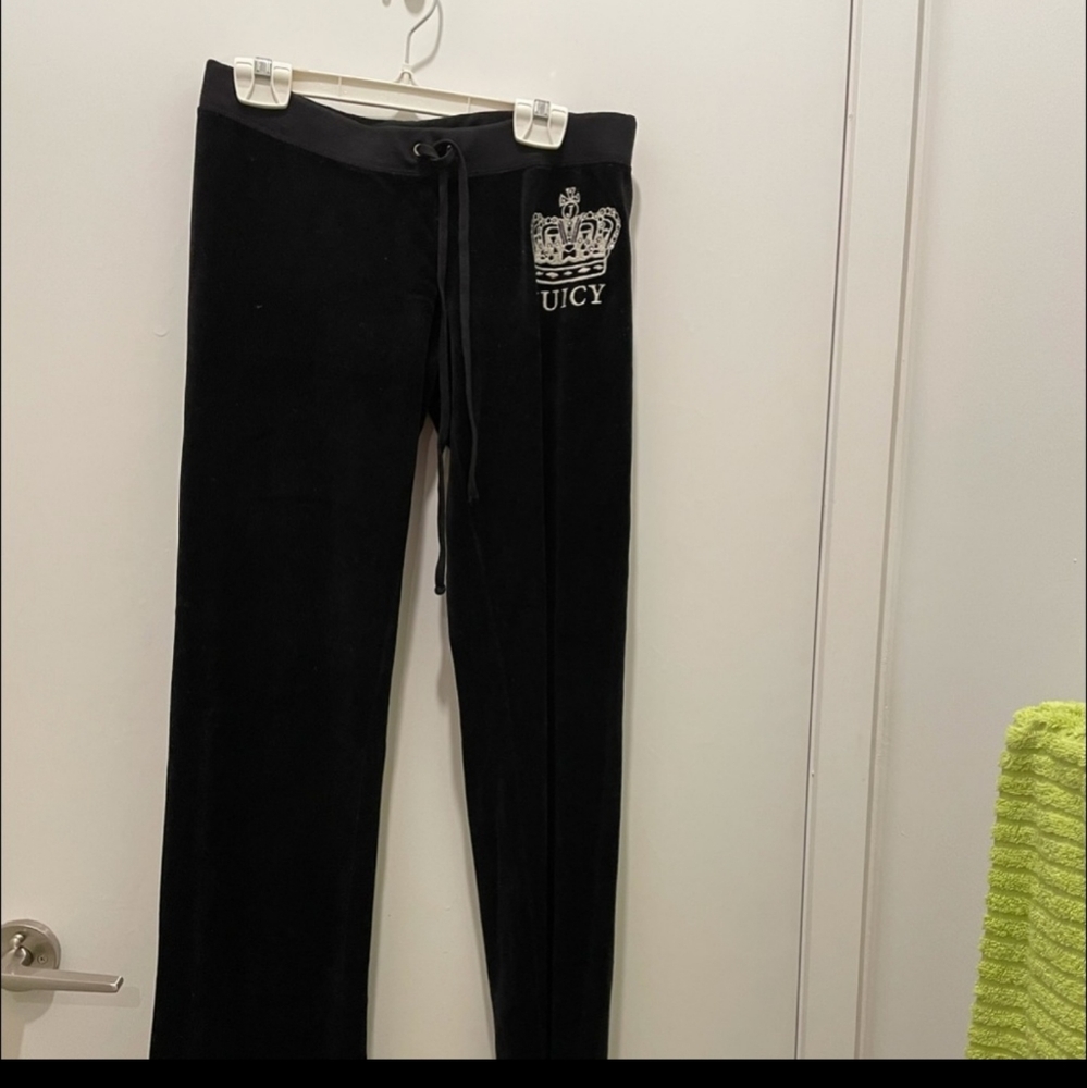 Juicy couture black velour sweatpants